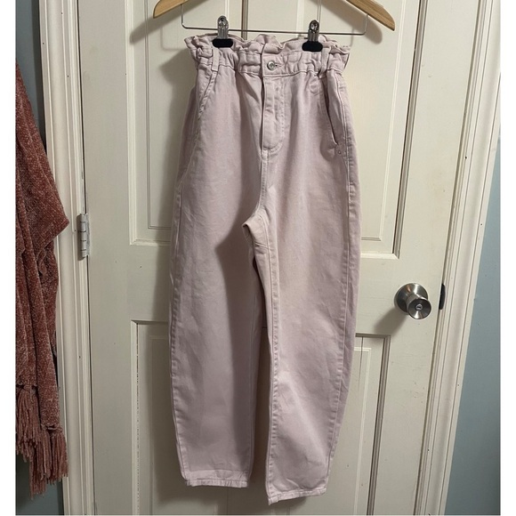 Zara Paperbag High Waisted Baggy Jeans Size 2 - Picture 4 of 13